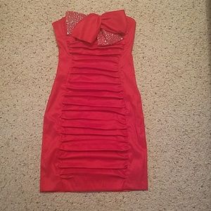 💋Red strapless dress💋